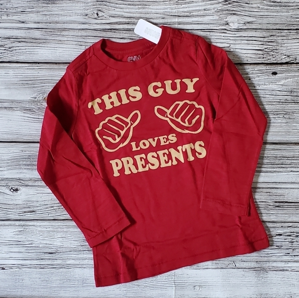 Gymboree Boys Holiday Christmas Top This Guy Loves Presents